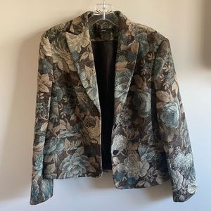 Floral Tapestry Blazer Jacket